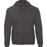 22242 - ID.205 50/50 Hooded Full Zip Sweat Unisex, anthracite — productfoto 3