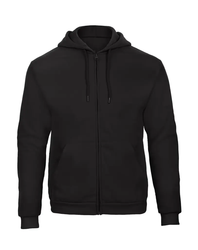 22242 - ID.205 50/50 Hooded Full Zip Sweat Unisex, black