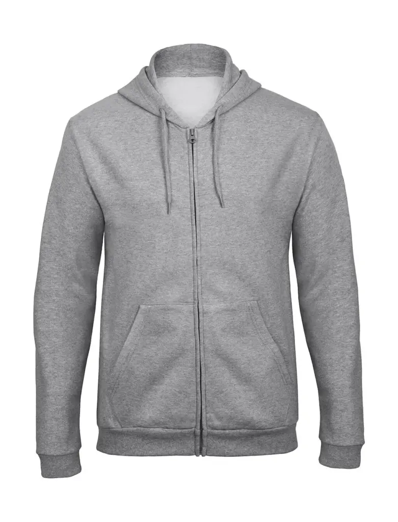 22242 - ID.205 50/50 Hooded Full Zip Sweat Unisex, heather grey — productfoto 2