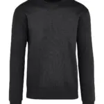 23052 - Signature Tagless Crew Neck Sweatshirt Unisex, dark black — productfoto 2