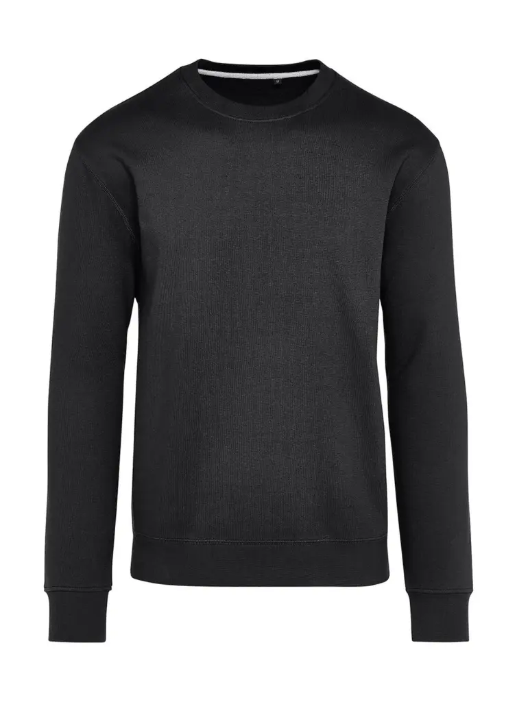 230_52_104_f-2023_02jpg - Hidalgo-werbeartikel 23052 - Signature Tagless Crew Neck Sweatshirt Unisex, dark black — productfoto 2