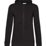 23342 - Zipped Hooded /women, black pure — productfoto 3