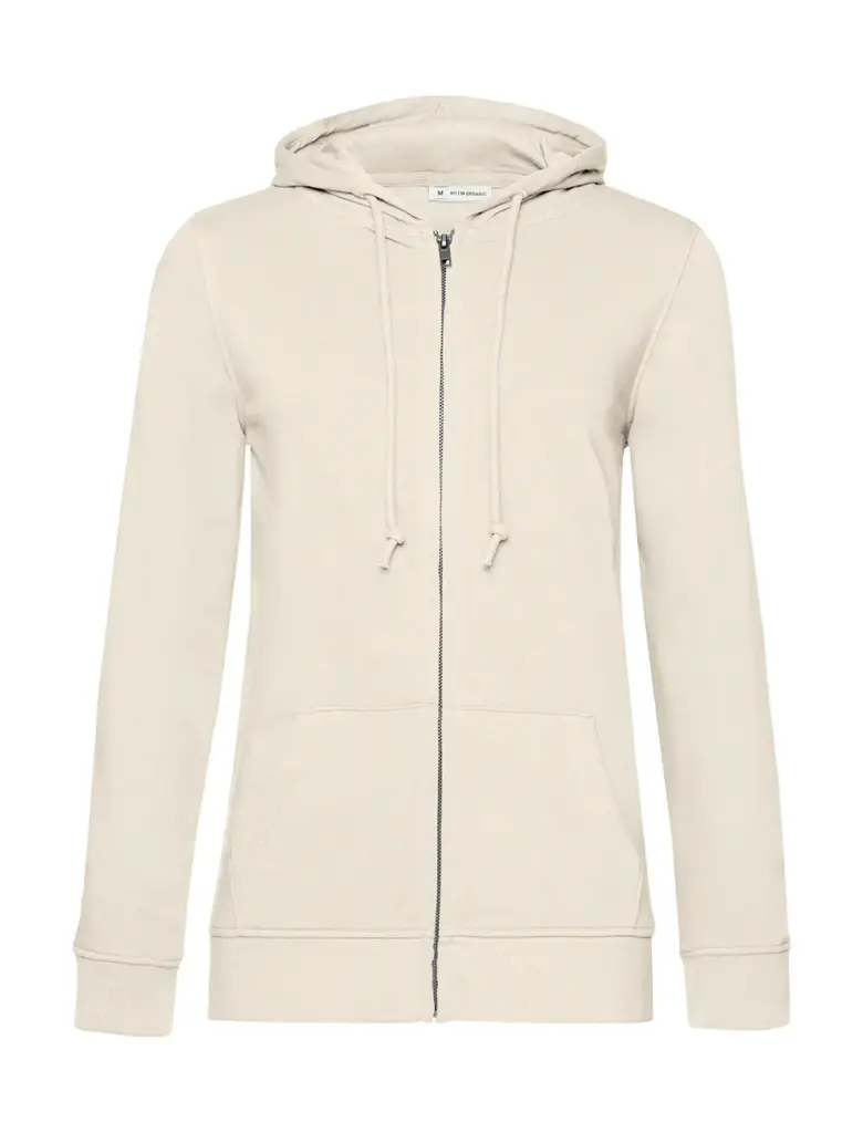 233_42_002_f-2020_01jpg - Hidalgo-werbeartikel 23342 - Zipped Hooded /women, off white — productfoto 2
