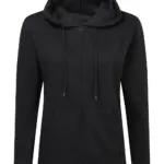 25152 - Hooded Full Zip Women, black — productfoto 2