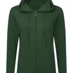 25152 - Hooded Full Zip Women, bottle green — productfoto 4