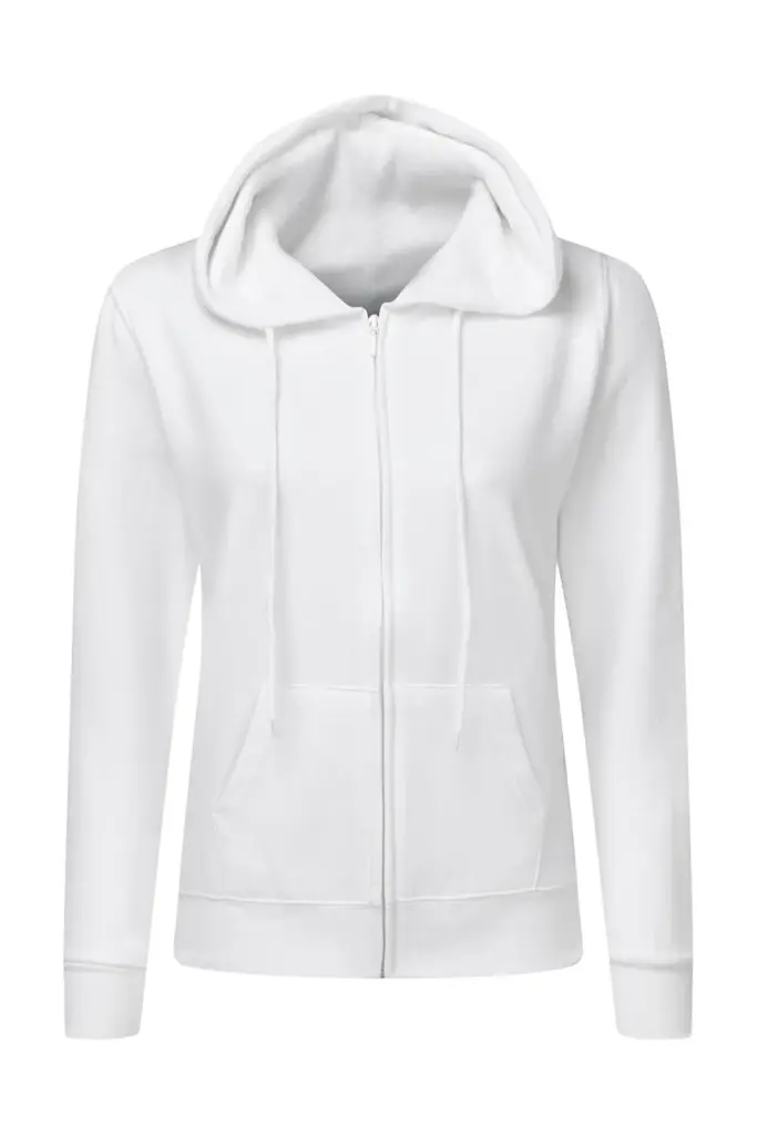 25152 - Hooded Full Zip Women, white