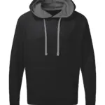 28152 - Contrast Hooded Sweatshirt Men, black / grey — productfoto 2