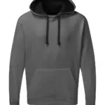 28152 - Contrast Hooded Sweatshirt Men, grey / black