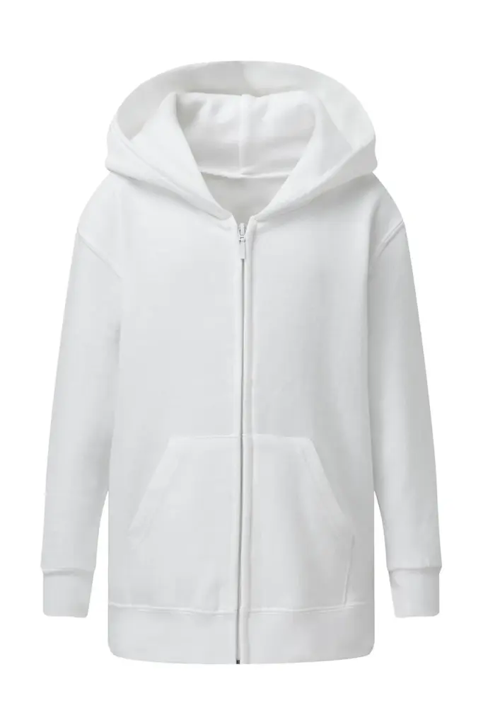 29852 - Hooded Full Zip Kids, white