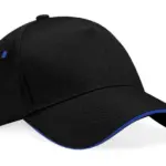 30369 - Ultimate 5 Panel Cap - Sandwich Peak, black / bright royal — productfoto 5