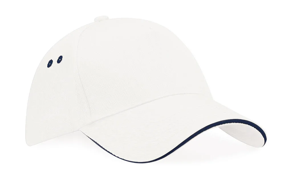 30369 - Ultimate 5 Panel Cap - Sandwich Peak, white / french navy