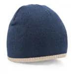 30769 - Two-Tone Beanie Knitted Hat, french navy / stone — productfoto 5