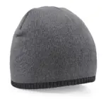30769 - Two-Tone Beanie Knitted Hat, graphite grey / black — productfoto 2