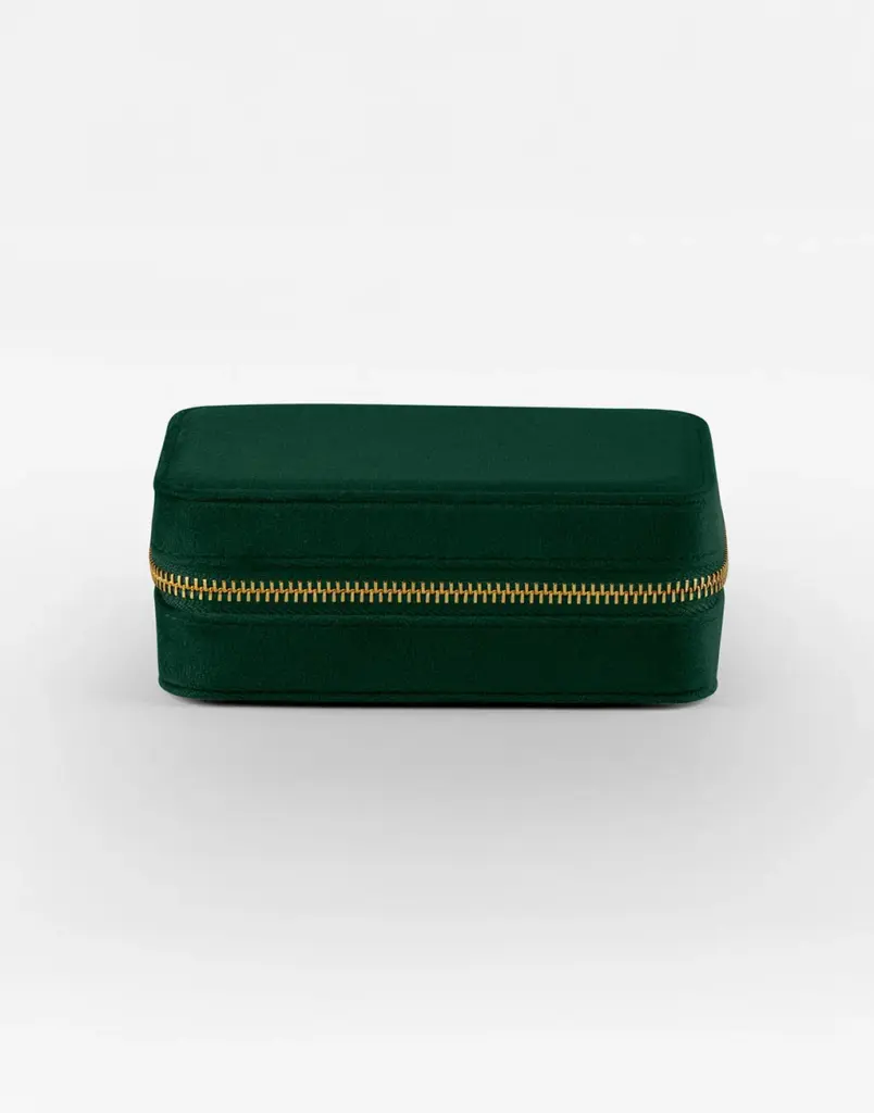 30829 - Velvet Travel Jewellery Box, dark emerald — productfoto 3