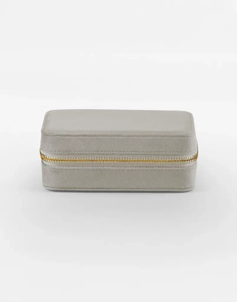 30829 - Velvet Travel Jewellery Box, moonstone