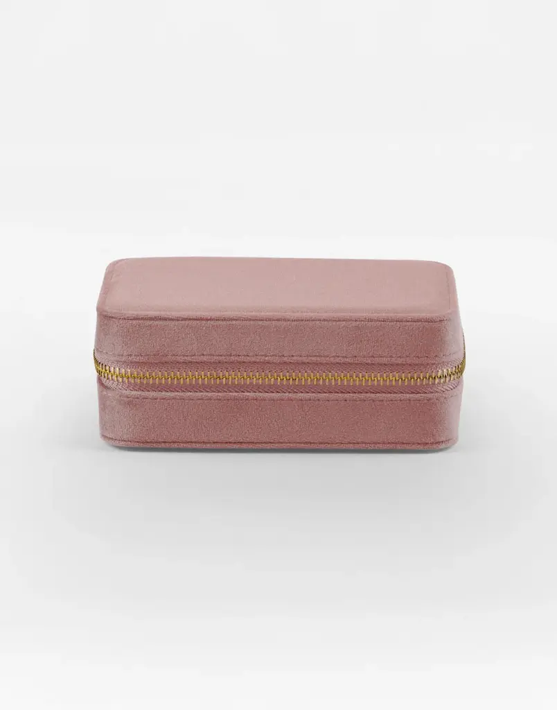 30829 - Velvet Travel Jewellery Box, rose quartz — productfoto 2