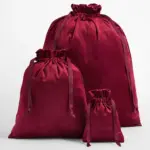 31029 - Velvet Gift Bag, ruby red — productfoto 2