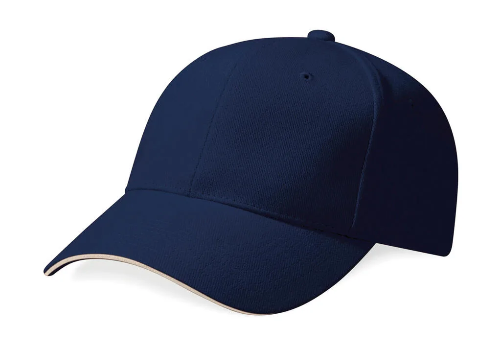 31269 - Pro-Style Heavy Brushed Cotton Cap, french navy / stone — productfoto 6