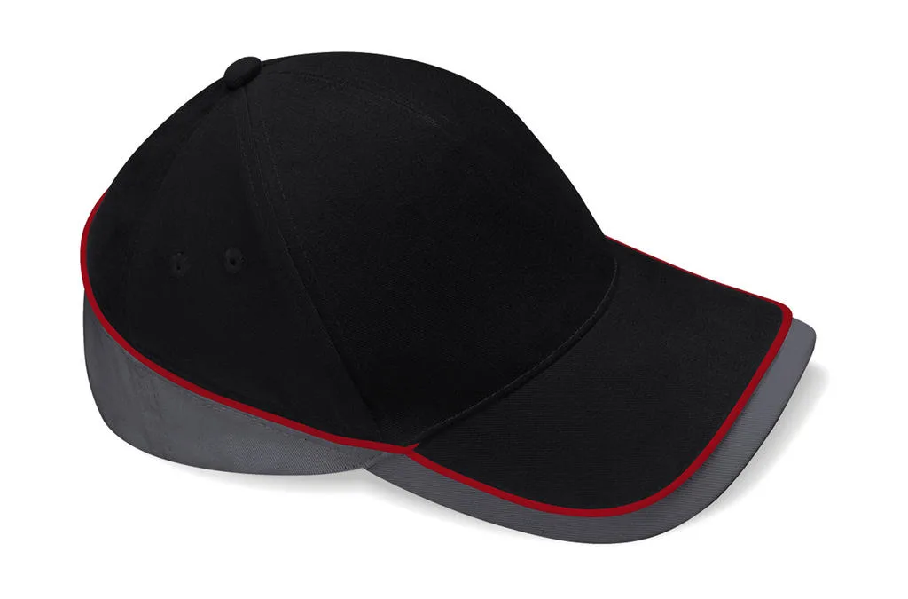 31769 - Teamwear Competition Cap, black/graphite grey/classic red — productfoto 5