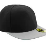 33169 - Original Flat Peak Snapback, black / grey — productfoto 3