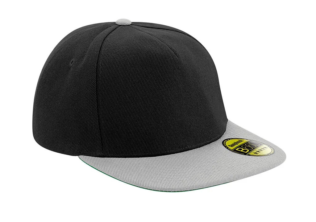 33169 - Original Flat Peak Snapback, black / grey — productfoto 3