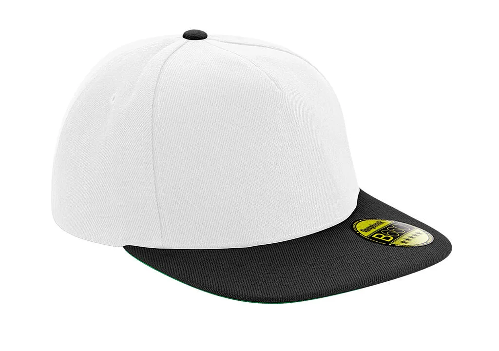 33169 - Original Flat Peak Snapback, white / black