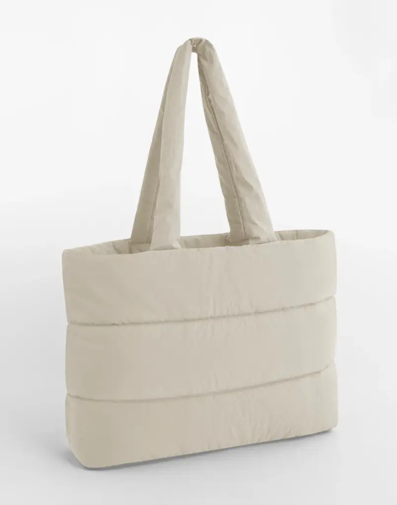 33629 - Quilted Tote Bag, natural stone