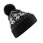 34469 - Fair Isle Snowstar® Beanie, black/white