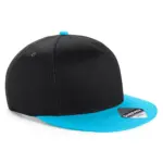 35669 - Youth Size Snapback, black / surf blue — productfoto 3