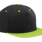 36169 - 5 Panel Contrast Snapback, black / lime green — productfoto 3