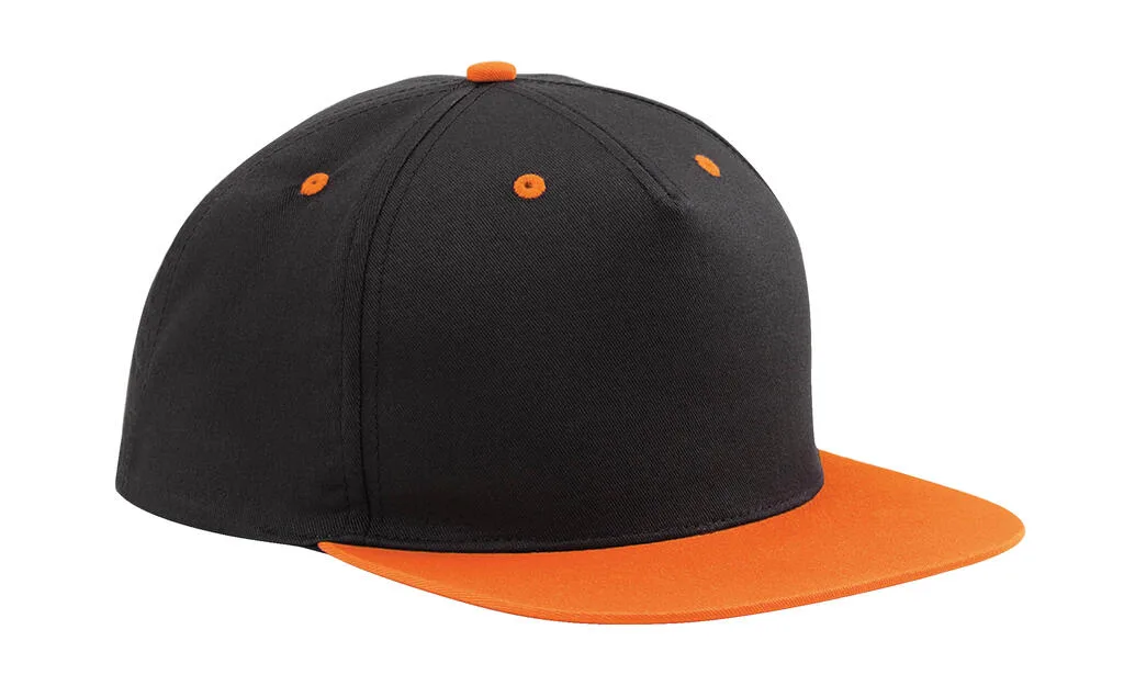 36169 - 5 Panel Contrast Snapback, black / orange — productfoto 4