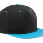 36169 - 5 Panel Contrast Snapback, black / surf blue — productfoto 7