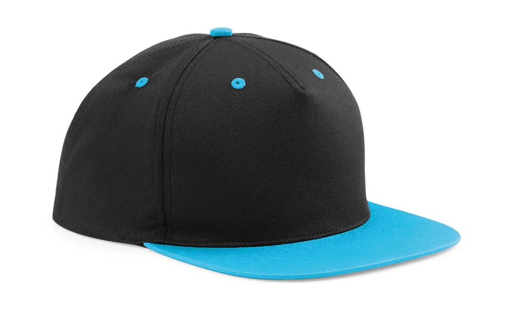 36169 - 5 Panel Contrast Snapback, black / surf blue — productfoto 7
