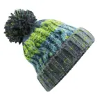 36969 - Corkscrew Pom Pom Beanie, electric grey — productfoto 9