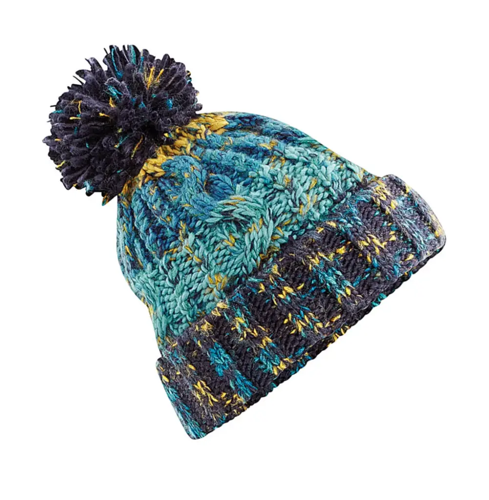36969 - Corkscrew Pom Pom Beanie, marine splash — productfoto 3