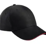 37169 - Athleisure 6 Panel Cap, black / classic red — productfoto 3