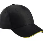 37169 - Athleisure 6 Panel Cap, black / yellow — productfoto 7