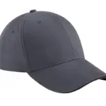 37169 - Athleisure 6 Panel Cap, graphite grey / black — productfoto 6