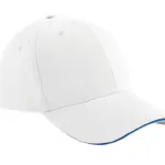 37169 - Athleisure 6 Panel Cap, white / bright royal