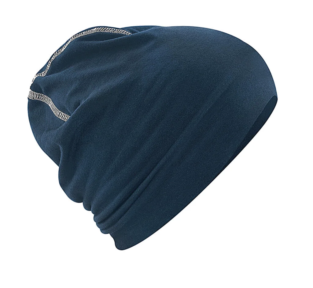 38469 - Hemsedal Cotton Beanie, french navy / white — productfoto 2