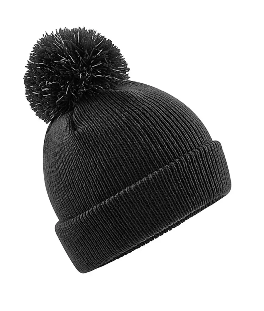 38669 - Junior Reflective Bobble Beanie, black