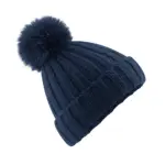 38869 - Verbier Fur Pop Pom Chunky Beanie, navy — productfoto 2