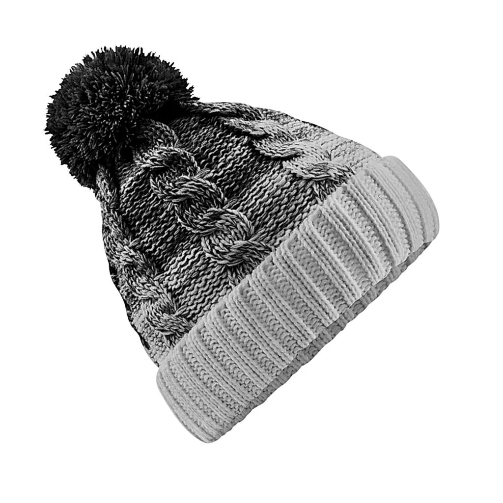 39269 - Ombré Beanie, black / light grey
