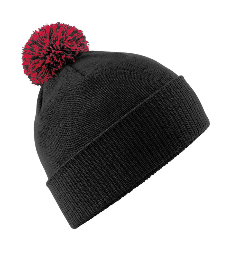 39769 - Snowstar Beanie, black / classic red — productfoto 5