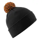 39769 - Snowstar Beanie, black / orange — productfoto 9