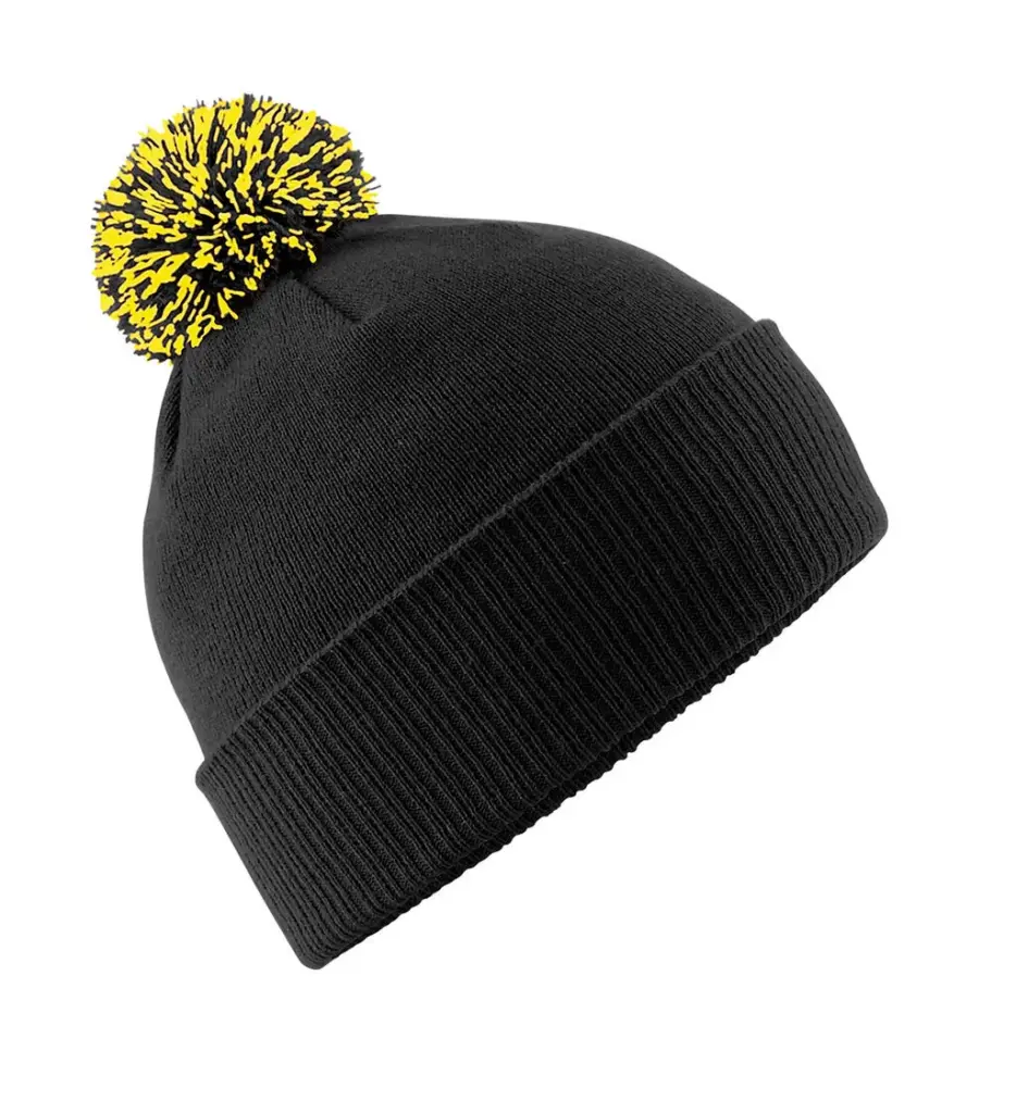 39769 - Snowstar Beanie, black / yellow — productfoto 10