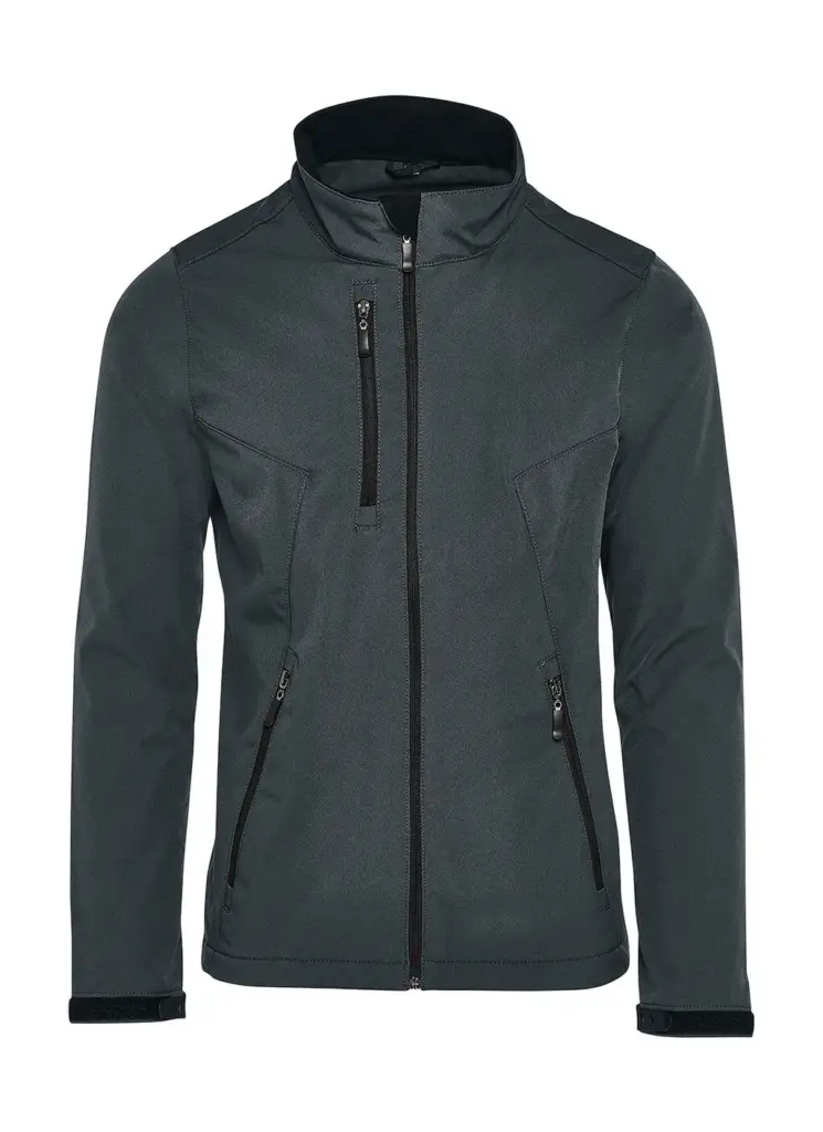 41152 - Signature Tagless Softshell Jacket Men, charcoal — productfoto 2