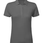 51052 - Signature Tagless Polo Stretch Women, charcoal — productfoto 4