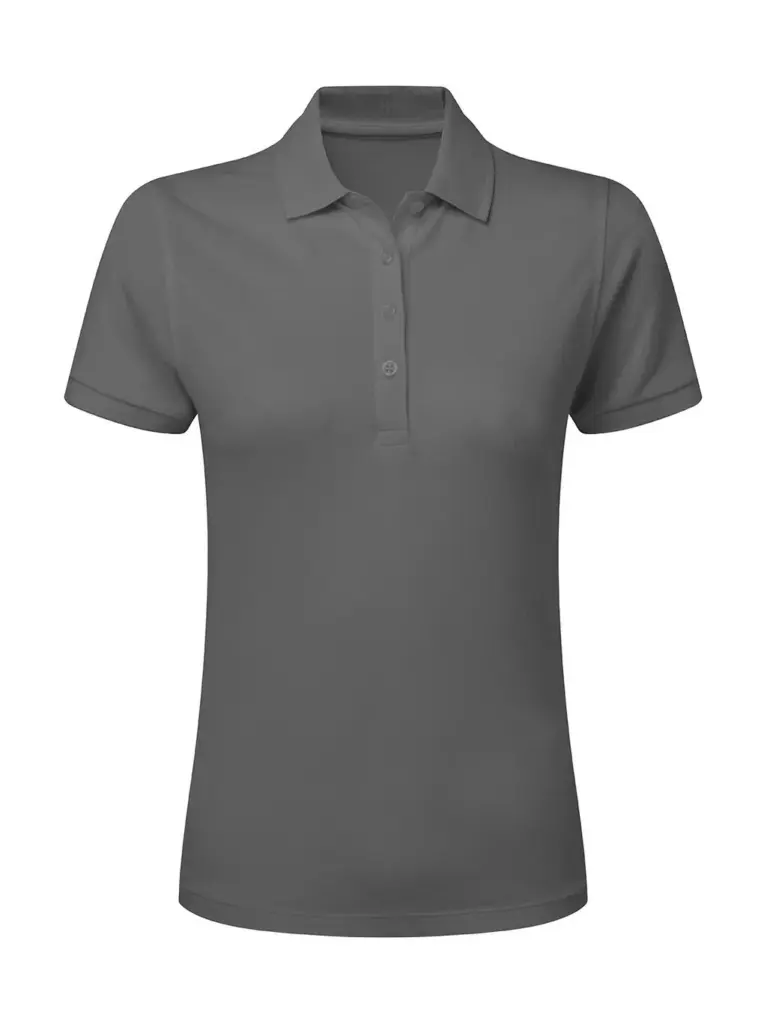 51052 - Signature Tagless Polo Stretch Women, charcoal — productfoto 4