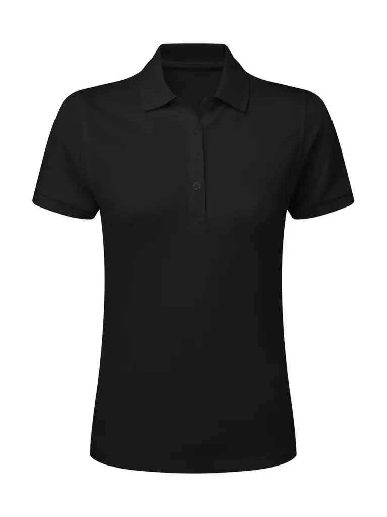 51052 - Signature Tagless Polo Stretch Women, dark black — productfoto 2